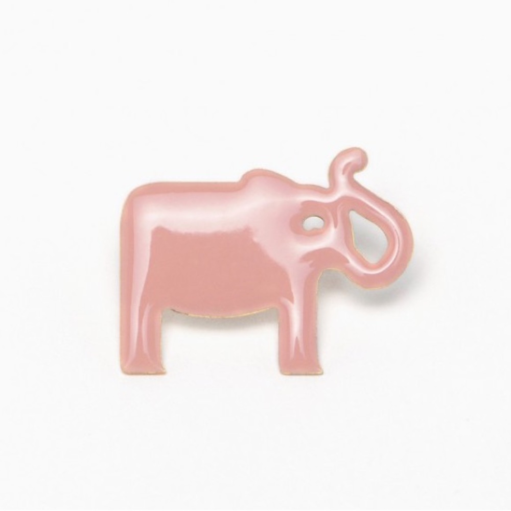 Titlee Paris Pink Enamel Elephant Pin